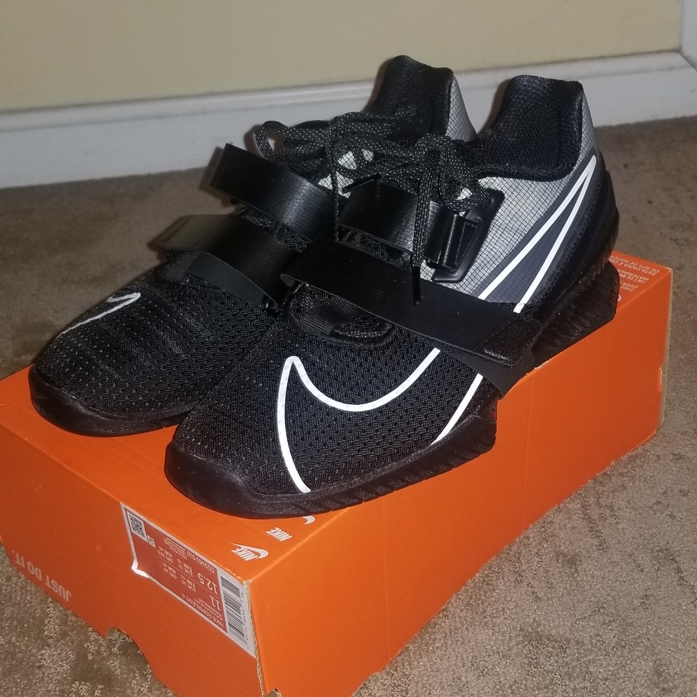 Nike Romaleos 4 Black/White CD3463 010 Weightlifting Gym Training Shoes Men's 11